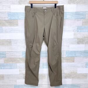 Marmot Verde Pants Brown Hiking Outdoors Stretch Quick Dry Nylon Mens XL 36x32
